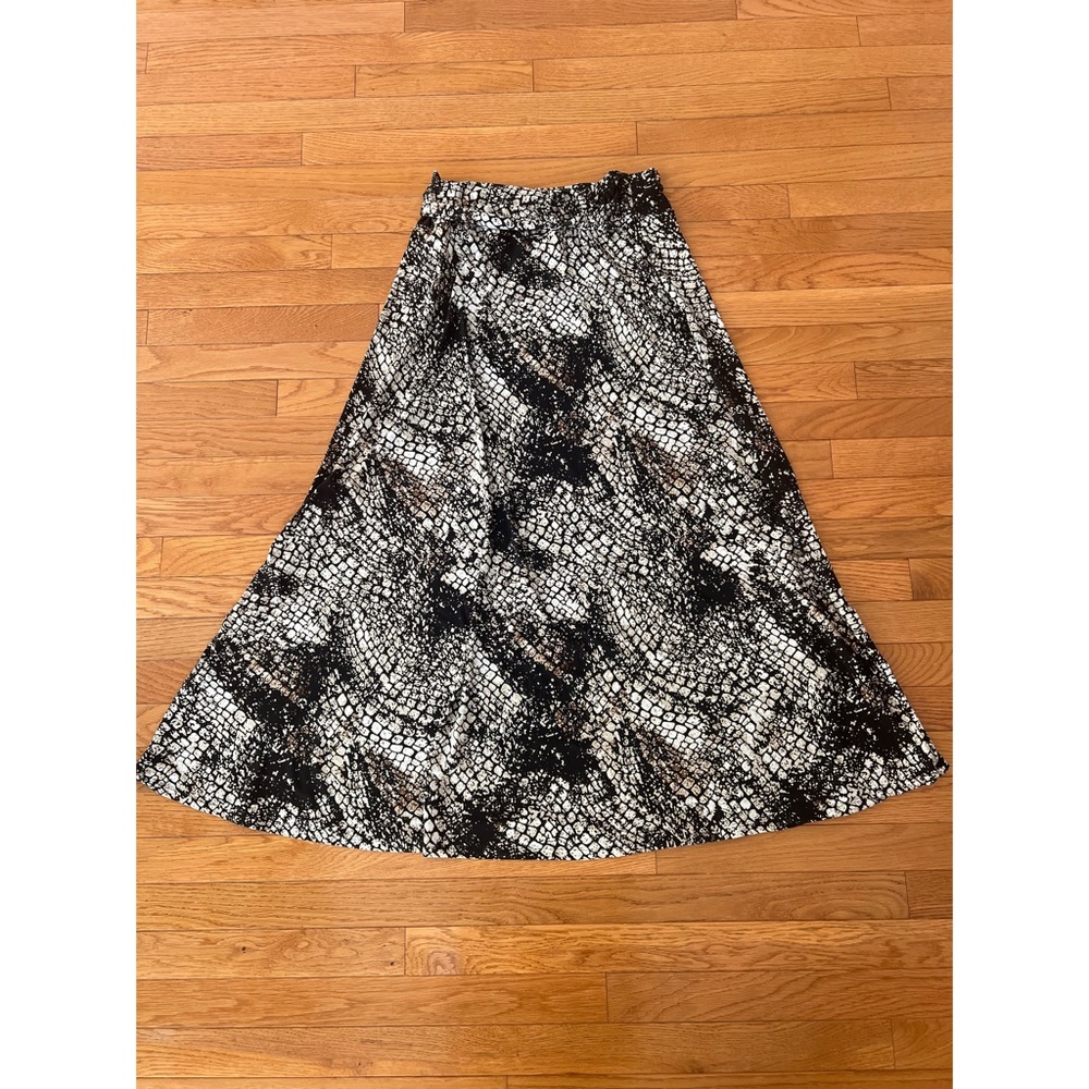 Bumble B Black & Tan Snake Skin Animal Print Maxi Skirt